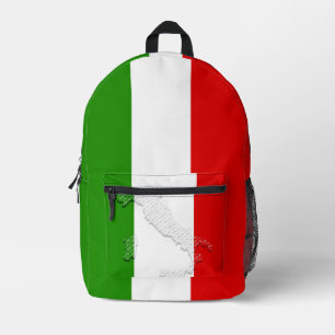 Italian flag printed backpack
