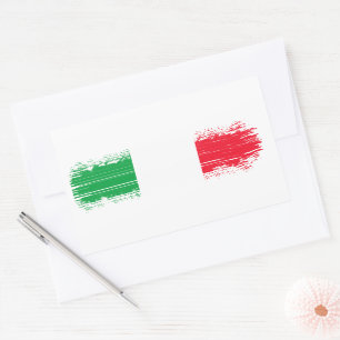 Italian flag rectangular sticker
