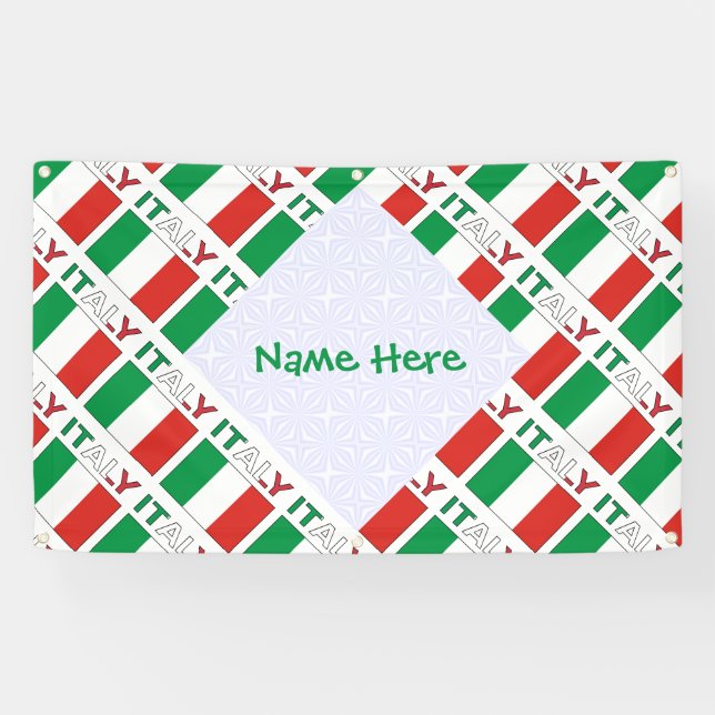 Italian Flag Republic Day Pride Personalised Gift Banner (Horizontal)