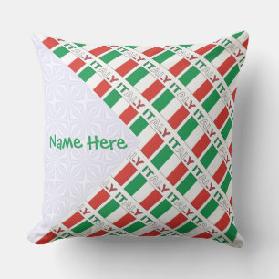 Italian Flag Republic Day Pride Personalised Gift Cushion
