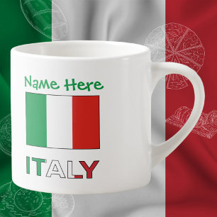 Italian Flag Republic Day Pride Personalised Gift Espresso Cup
