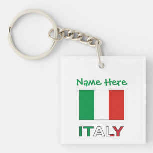 Italian Flag Republic Day Pride Personalised Gift Key Ring