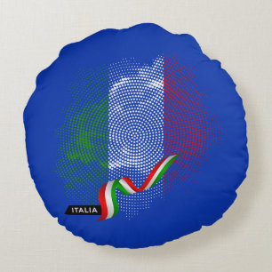Italian flag round cushion