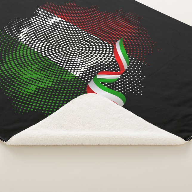Italian flag sherpa blanket (3/4)