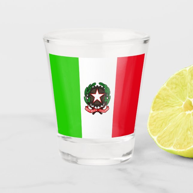 Italian flag shot glass (Front)