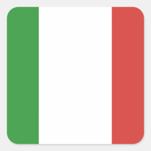 Italian Flag Square Sticker