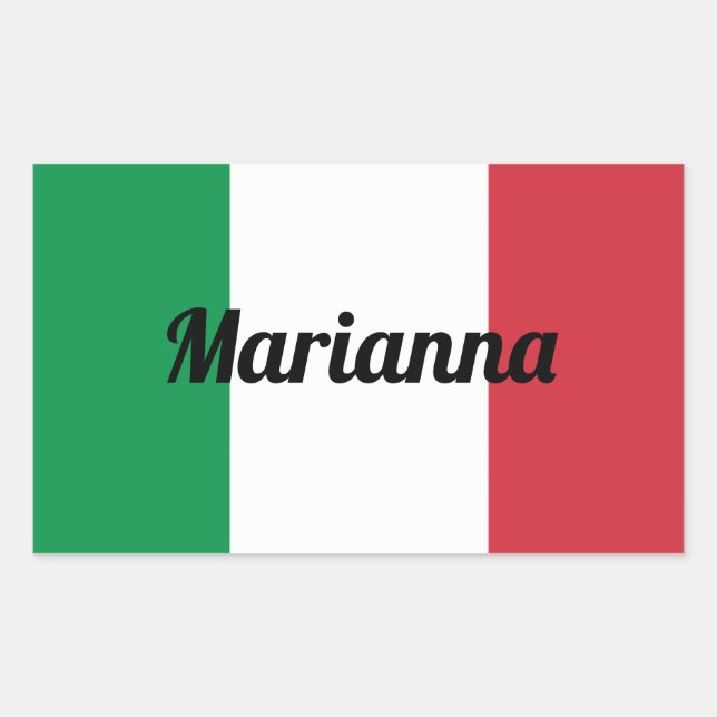 Italian Flag Sticker - Customizeable (Front)