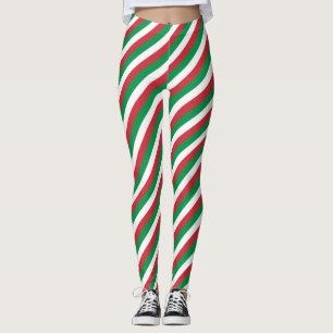 Italian flag stripe pattern leggings