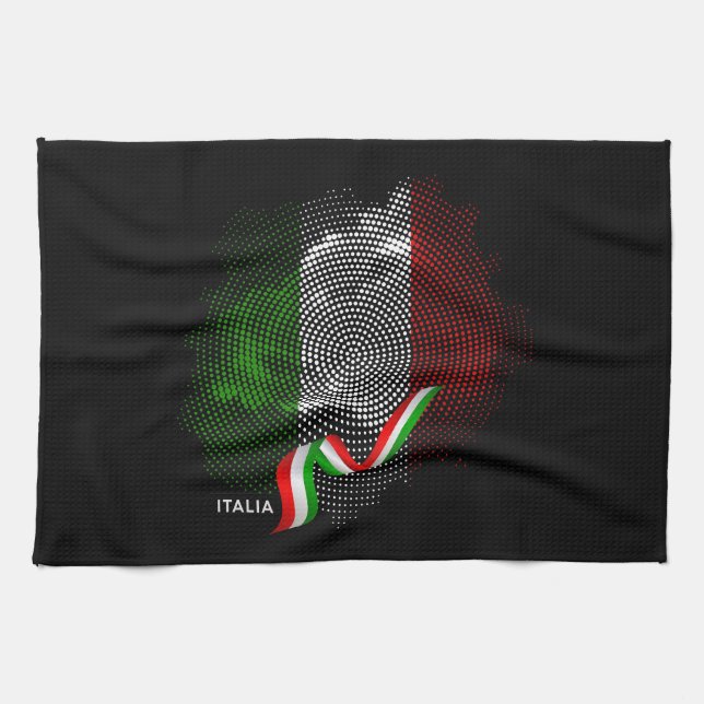 Italian flag tea towel (Horizontal)