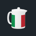 Italian Flag Teapot<br><div class="desc">Add a touch of Italian charm to your tea time with our exclusive teapot featuring the flag of Italy! Crafted with meticulous attention to detail, this teapot is more than just a functional item; it’s a celebration of Italy’s rich culture and culinary heritage. The elegant design prominently displays the iconic...</div>