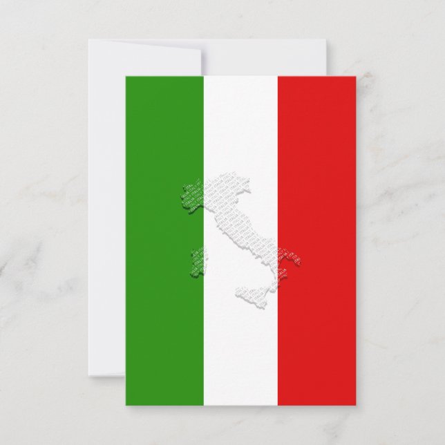 Italian flag thank you card (Front)