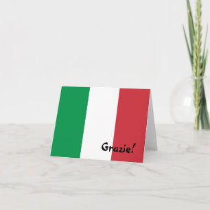 Italian Flag Thank You Card