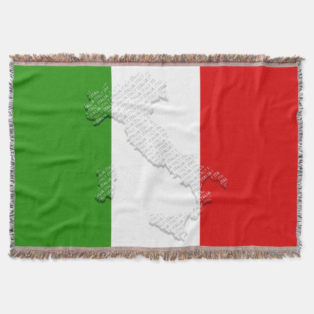 Italian flag throw blanket (Front)