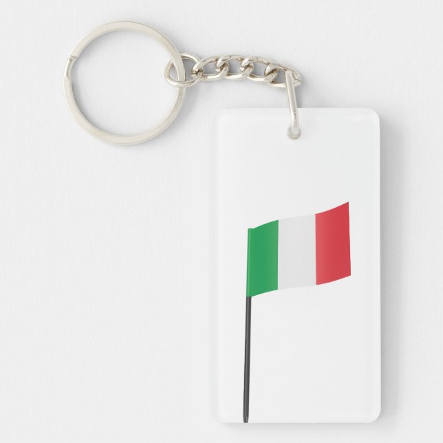 Italian flag toothpick key ring (Front)