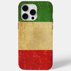 Italian Flag Vintage Grunge iPhone 15 Pro Max Case