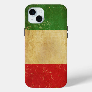 Italian Flag Vintage Grunge iPhone 15 Mini Case