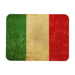 Italian Flag Vintage Grunge Design Magnet