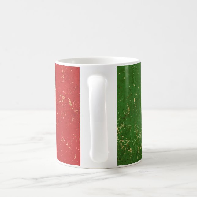 Italian Flag Vintage Grunge Design Mug (Handle)