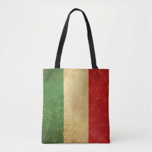 Italian Flag Vintage Grunge Tote Bag