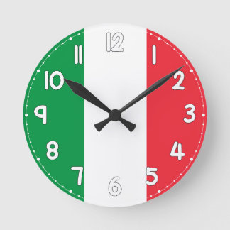 Italian Flag Wall Clock - Flag of Italy