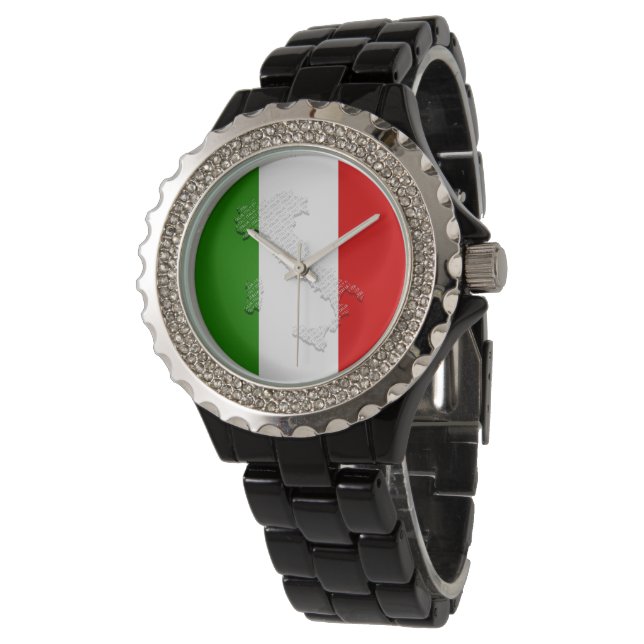Italian flag watch (Angled)