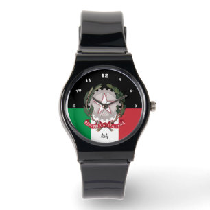 Italian Flag Watch, emblem, Italy fashion /sports Watch