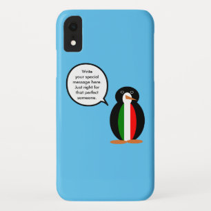 Italian Flag Wildlife Penguin Personalised Gift Case-Mate iPhone Case