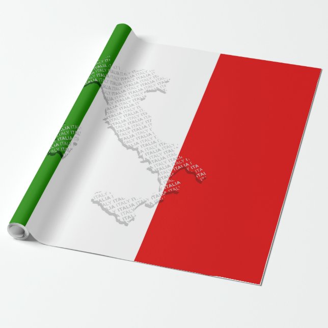 Italian flag wrapping paper (Unrolled)