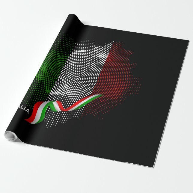 Italian flag wrapping paper (Unrolled)