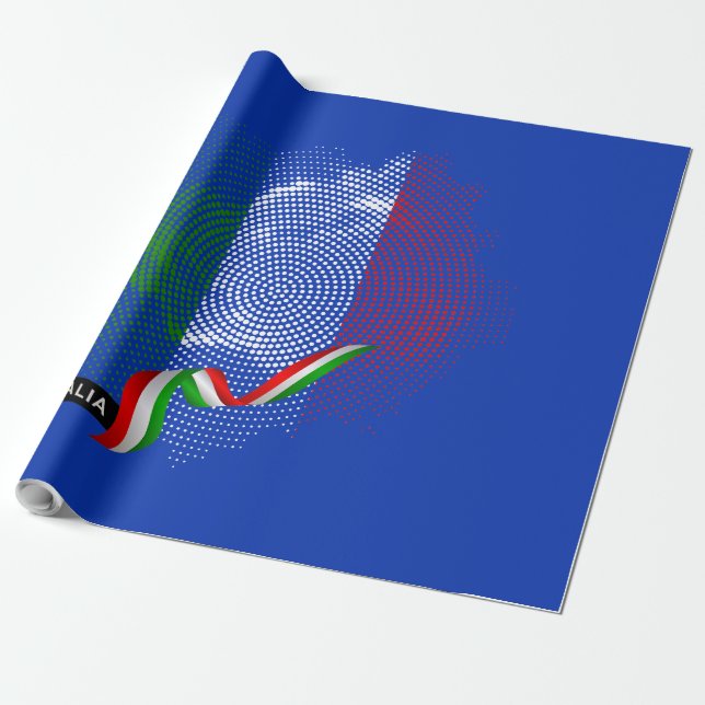Italian flag wrapping paper (Unrolled)