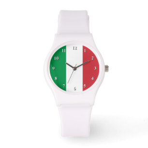 Italian flag wrist watches for men and women.