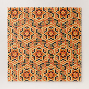 Italian floor geometric pattern, vintage mosaic. jigsaw puzzle