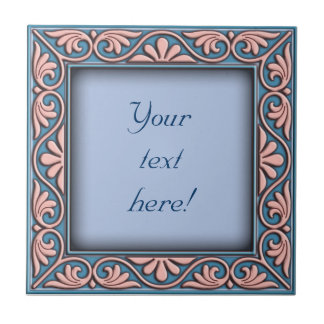 Italian floral frame ornament tile