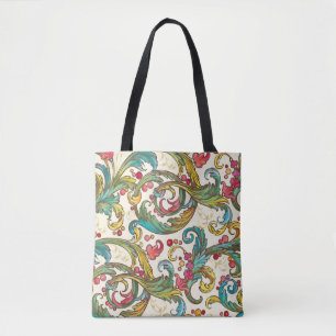 Italian Florentine Flourishes Pattern Tote Bag