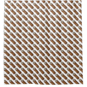 Italian Food Bakery Pastry Chocolate Chip Cannoli Shower Curtain