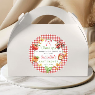 Italian Food Cannoli Baby Shower Thank you Sticker