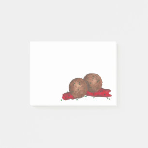 Italian Food Cooking Meatballs Marinara Post Its Post-it Notes