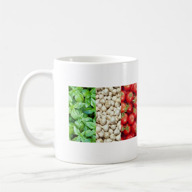 Italian Food Flag Coffee Mug (Left)