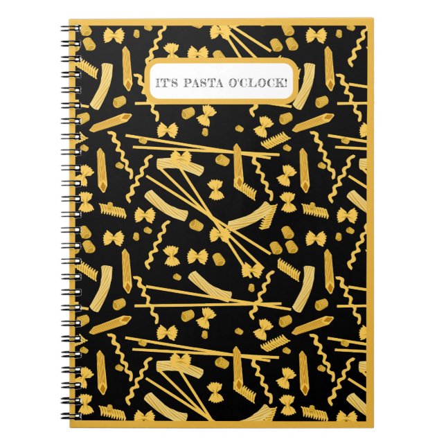 Italian food, pasta pattern notebook (Front)