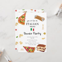 Italian Food Pizza & Pasta Dinner Party Theme