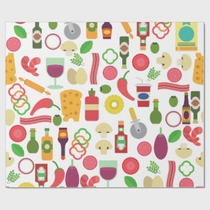 italian food pizzeria pizza ingredients wrapping paper