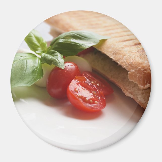 Italian food round magnet (Front)