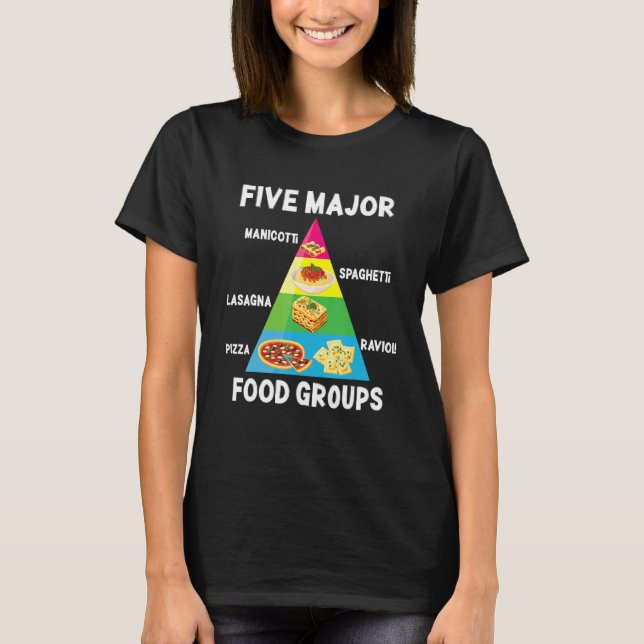 Italian Food  Spaghetti Pizza Ravioli Major Food G T-Shirt (Front)