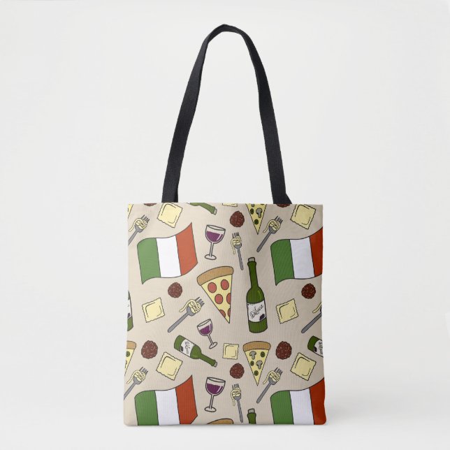 Italian Food Tote Bag (Front)