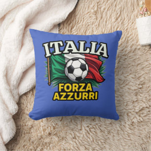 Italian Football Passion – Forza Azzurri Flag Cushion