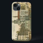 Italian Fountain in Town Square by Falda iPhone 13 Case<br><div class="desc">This work by Italian artist and architect Giovanni Battista Falda shows a charming town square with an amazing fountain in the middle. Put a little bit of old Rome in your home with this painting!</div>
