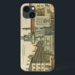 Italian Fountain in Town Square by Falda iPhone 13 Case<br><div class="desc">This work by Italian artist and architect Giovanni Battista Falda shows a charming town square with an amazing fountain in the middle. Put a little bit of old Rome in your home with this painting!</div>