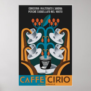 Italian Futurist Coffee Poster Fortunato Depero