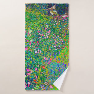 Italian Garden, Gustav Klimt Bath Towel