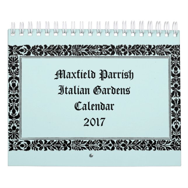 Italian Gardens by Maxfield Parrish Calendar (Cover)